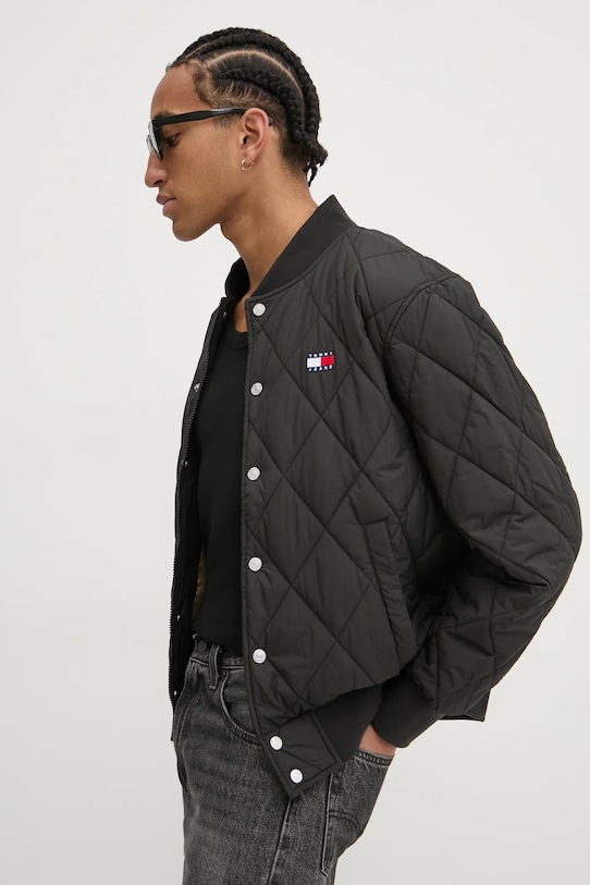 Μπουφάν bomber Tommy Jeans DM0DM20699 μαύρο
