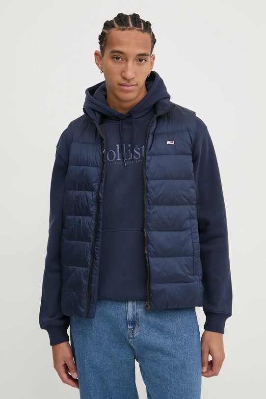 Tommy Jeans vesta de puf bleumarin DM0DM20663
