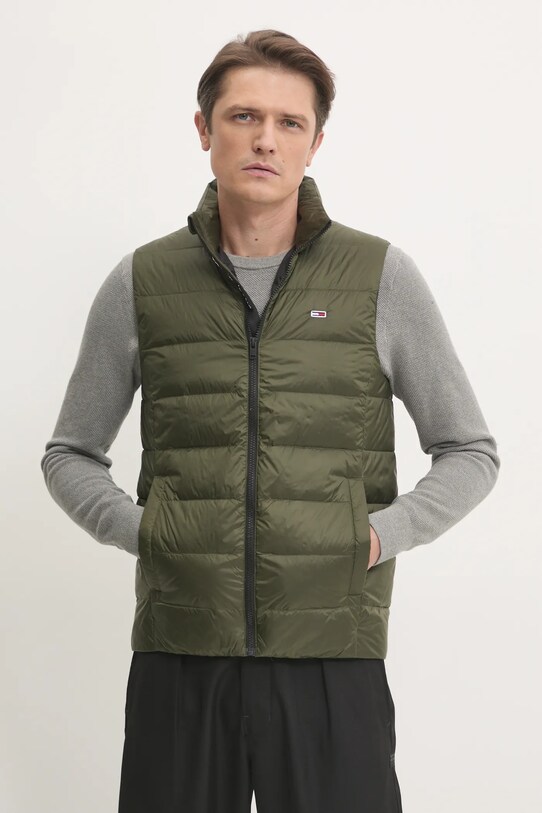 Пуховая безрукавка Tommy Jeans с подкладкой зелёный DM0DM20663