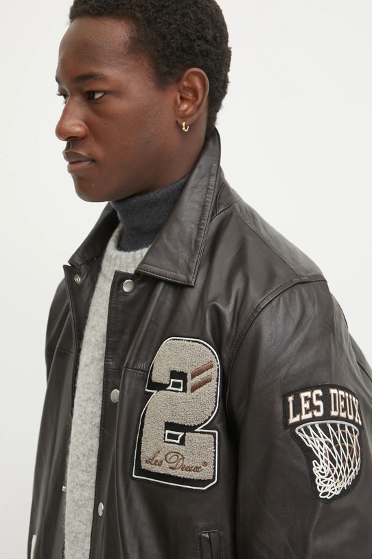 Les Deux kurtka skórzana brązowy LDM610177