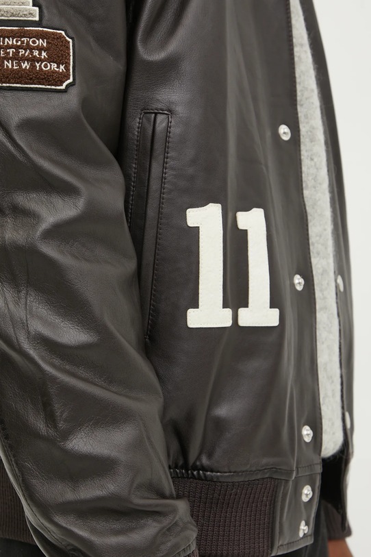 Les Deux kurtka skórzana LDM610177 brązowy