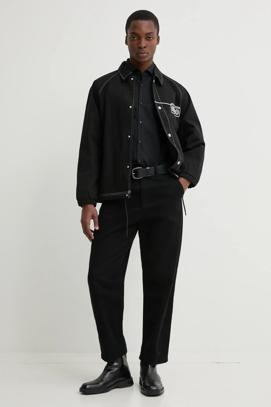 Βαμβακερό μπουφάν Hugo Blue 50532069 μαύρο SS25