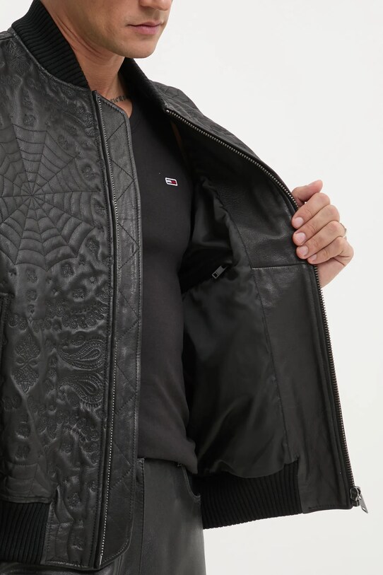 Kožená bunda bomber HUGO 50530821