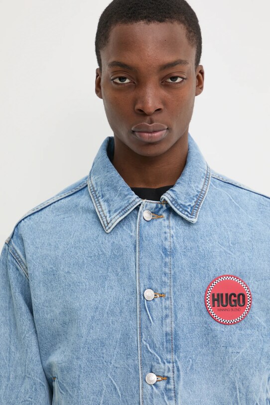 HUGO kurtka jeansowa niebieski 50539200