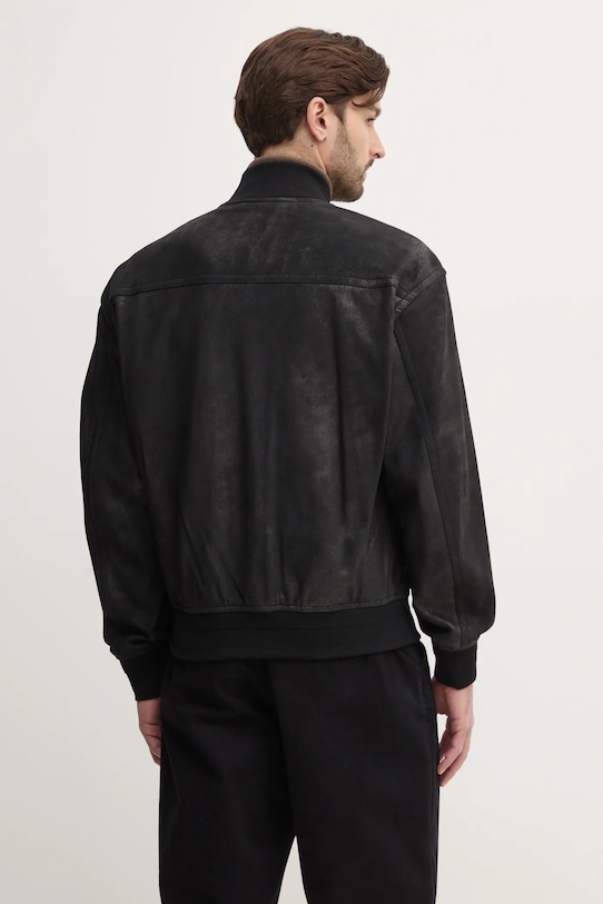 Odzież BOSS Orange kurtka bomber zamszowa 50529780 czarny