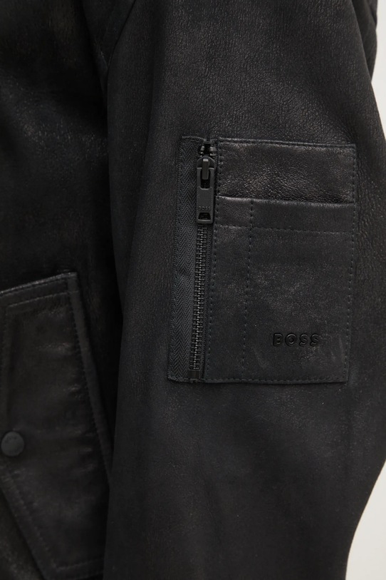 BOSS Orange kurtka bomber zamszowa 50529780 czarny