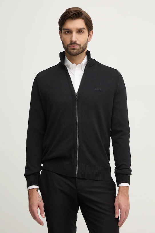 Boss Orange pulover subtiri negru 50501750