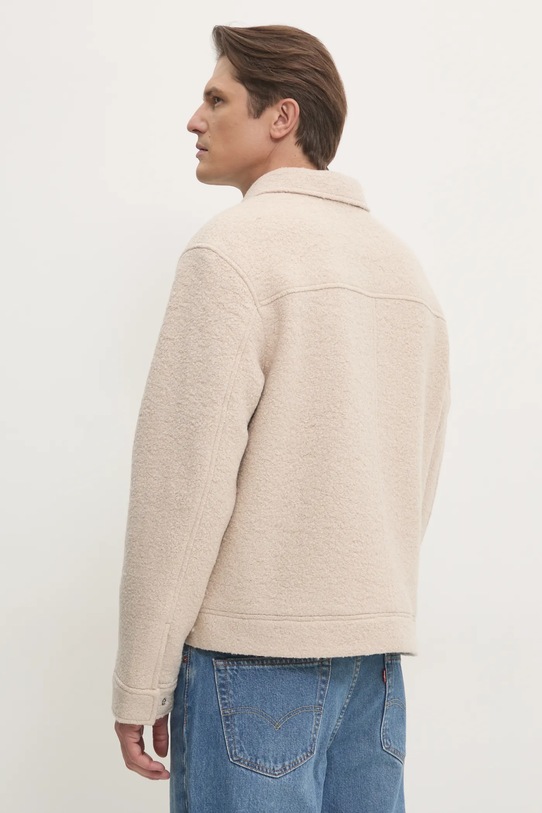 Ruházat Calvin Klein Jeans gyapjú ingkabát J30J326707 bézs