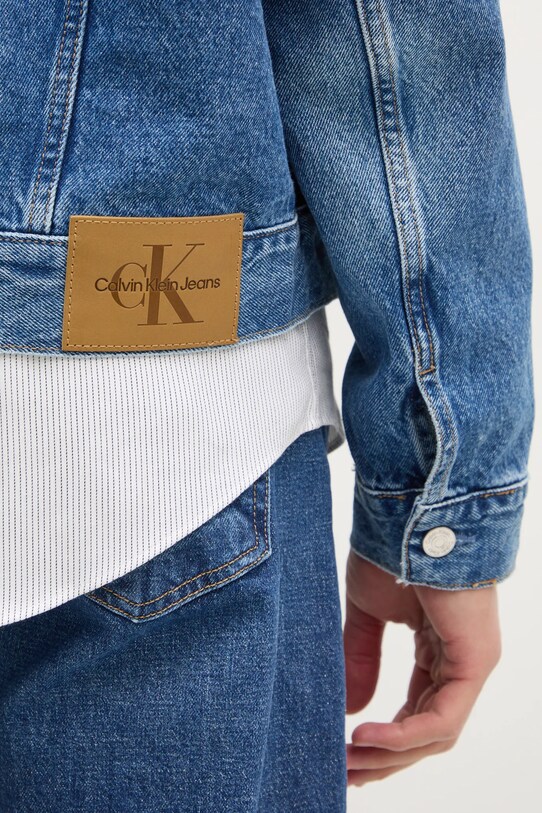 Rifľová bunda Calvin Klein Jeans J30J327027 modrá