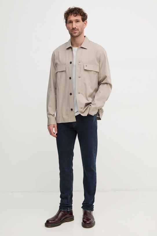 Рубашка Calvin Klein K10K113815 бежевый SS25