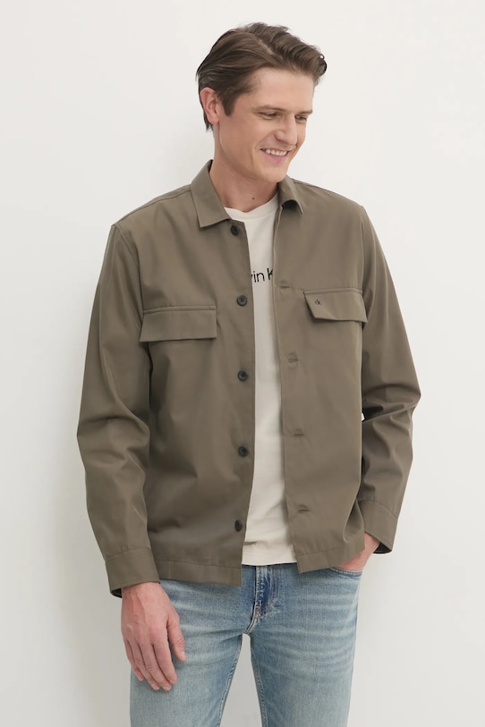 Рубашка Calvin Klein casual зелёный K10K113815