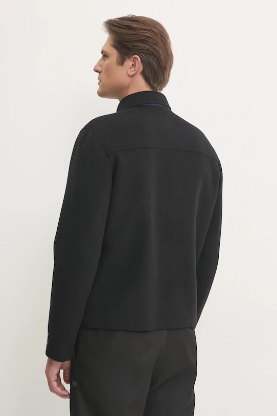 Odzież Calvin Klein kurtka koszulowa wełniana K10K113955 czarny