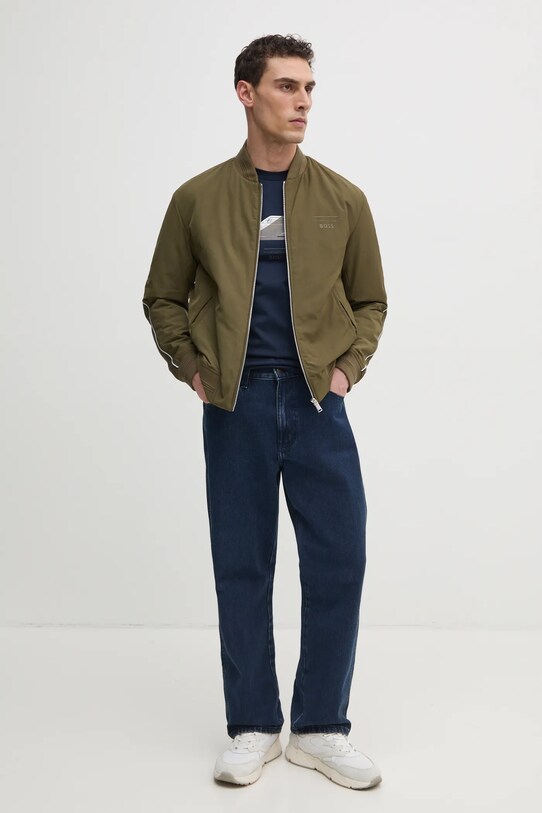 Куртка-бомбер BOSS 50532471 зелений SS25
