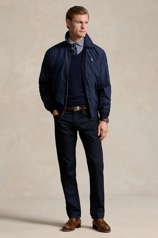 Odzież Polo Ralph Lauren kurtka przeciwdeszczowa 710938512 granatowy