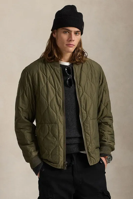 Bunda Polo Ralph Lauren s podšívkou zelená 710955785