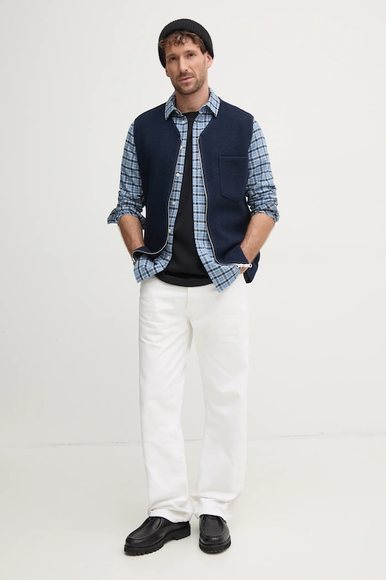 Кашемировый жилет Samsoe Samsoe M24400007 тёмно-синий SS25