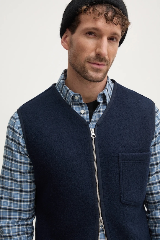 Кашемировый жилет Samsoe Samsoe тёмно-синий M24400007