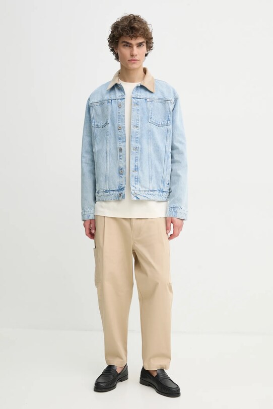 Drôle de Monsieur geacă jeans La Veste Jean DElavEe PERM.JT182.CO123.LBE albastru SS25