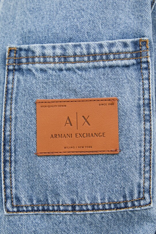 Хлопковая джинсовая куртка Armani Exchange XM000382.AF13367 голубой