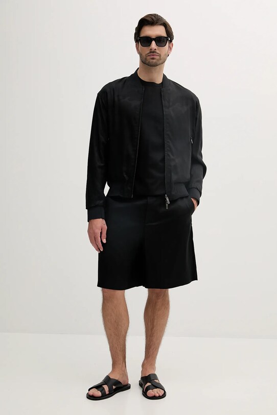 Двостороння куртка-бомбер Armani Exchange XM000390.AF13170 чорний SS25
