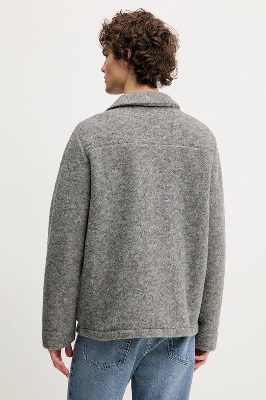 Odzież A.P.C. kurtka koszulowa wełniana veste thais WOAQS.M02912 szary