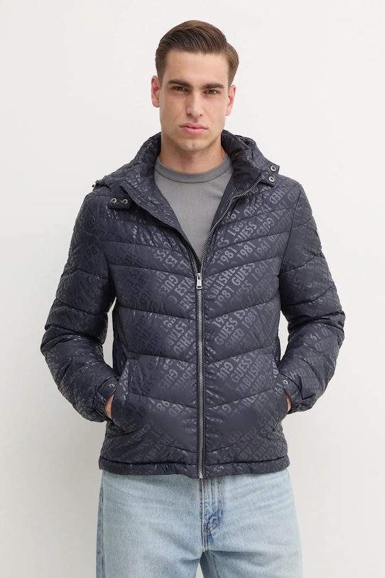 Bunda Guess s podšívkou námořnická modř M5RL45.WCQA2