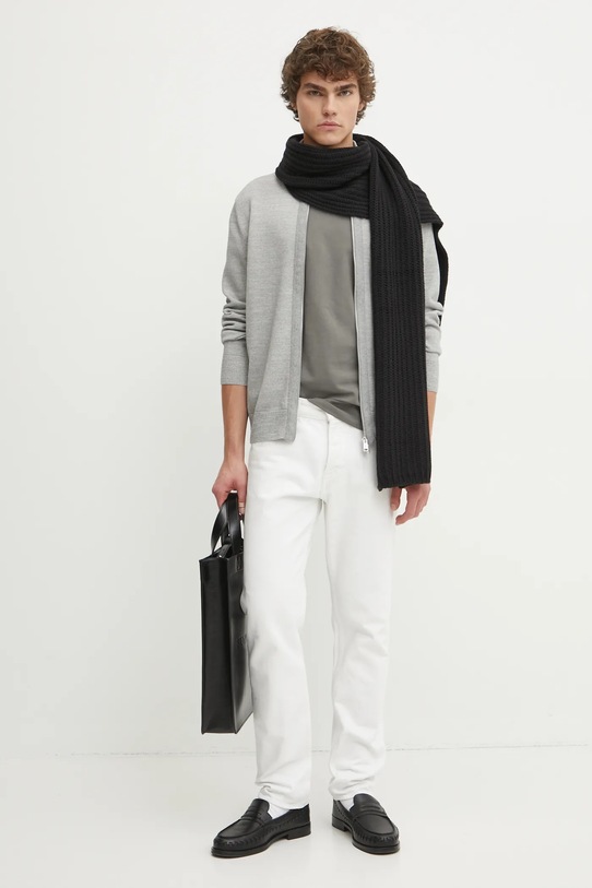 Marc O'Polo cardigan din bumbac 520502361060 gri SS25