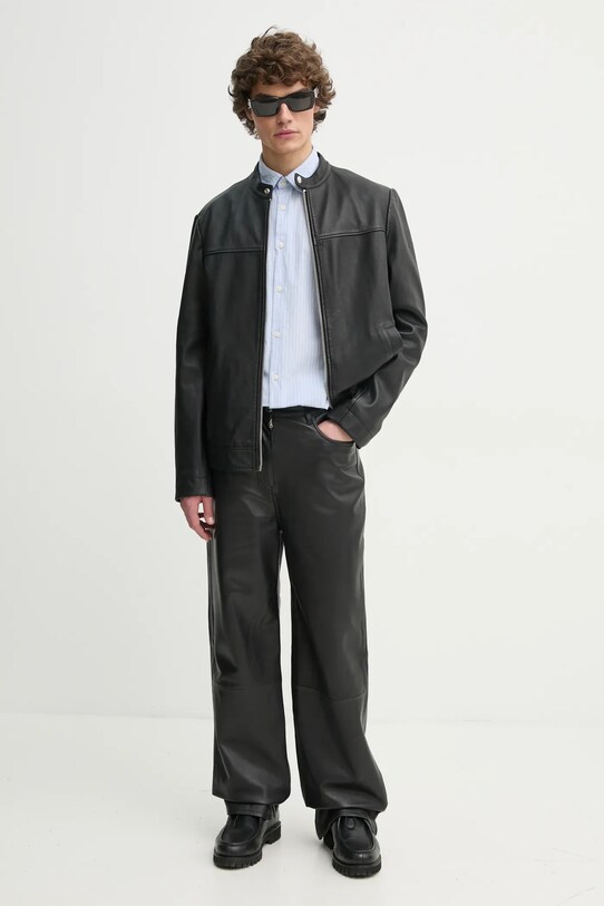 Marc O'Polo geaca de piele 520700673002 negru SS25
