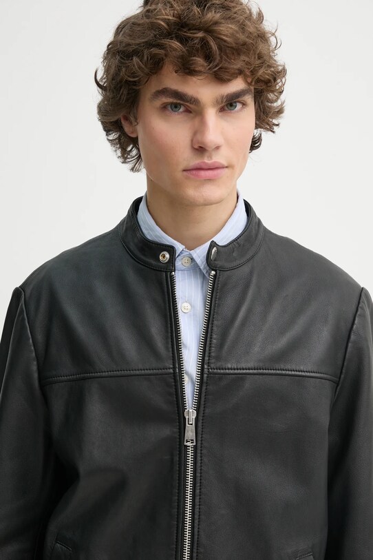 Marc O'Polo geaca de piele negru 520700673002