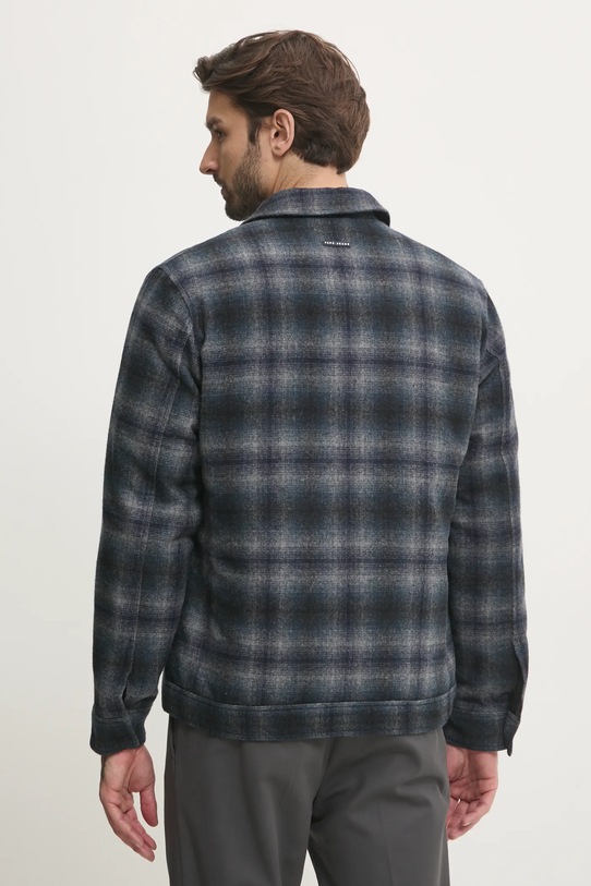 Îmbrăcăminte Pepe Jeans jachetă de cămașă din lână MARRINGTON PM403055 bleumarin