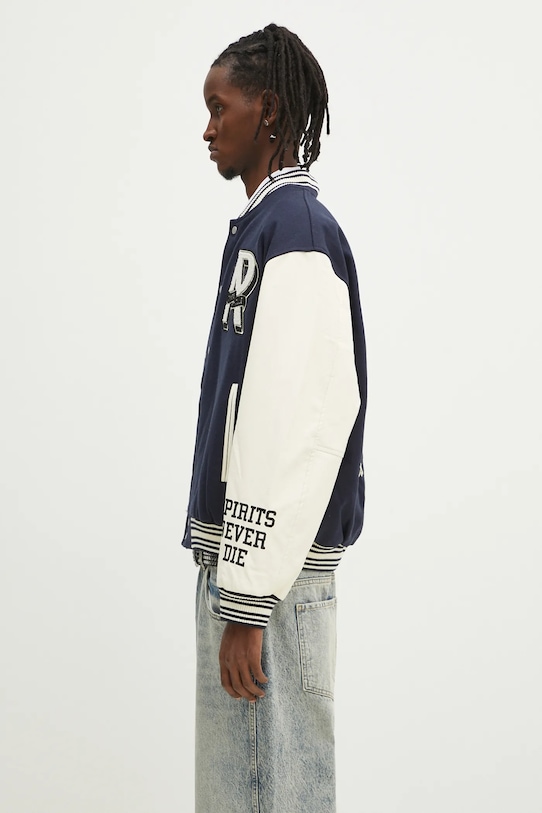 Vlněná bomber bunda Represent Owners Club Varsity Jacket MLM100231.11 námořnická modř SS25