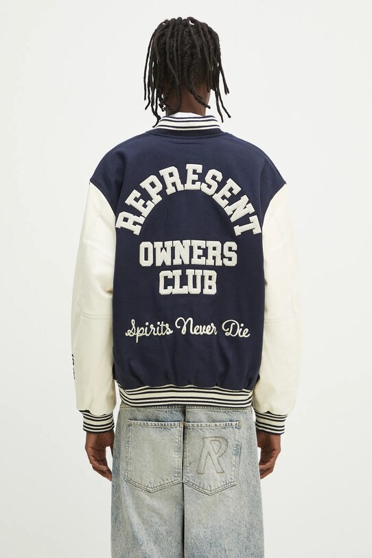 Clothing Represent wool bomber jacket Owners Club Varsity Jacket MLM100231.11 navy