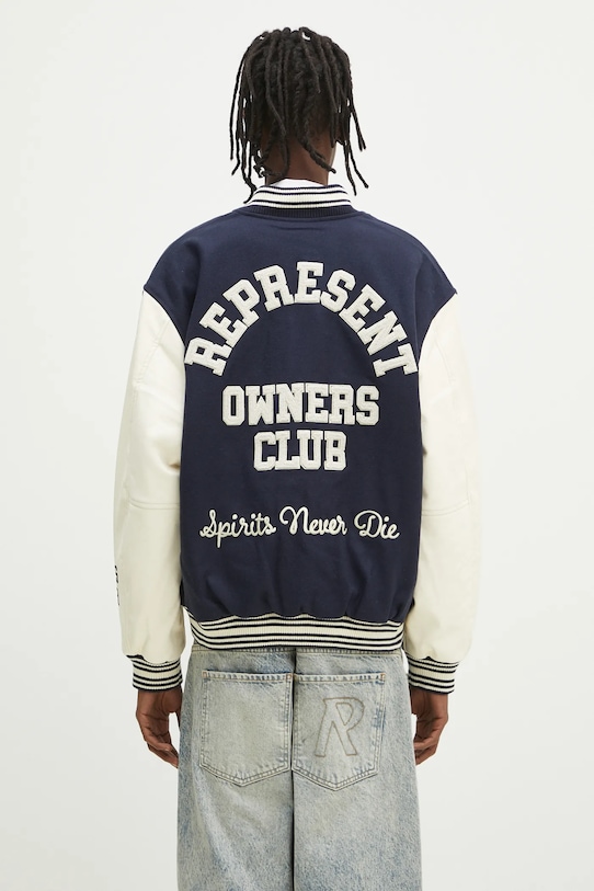 Oblečení Vlněná bomber bunda Represent Owners Club Varsity Jacket MLM100231.11 námořnická modř