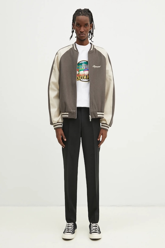 Vunena bomber jakna Represent Raglan Varsity Jacket MLM1803.46 zelena