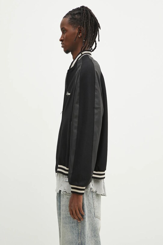 Вълнено яке бомбър Represent Raglan Varsity Jacket MLM1803.01 черен SS25