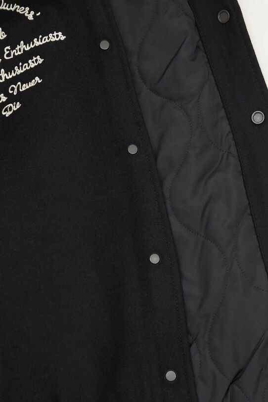 Represent jacheta bomber din lana Owners Club Varsity Jacket MLM100231.01 negru