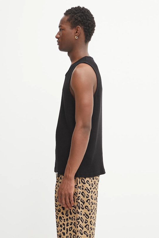 Pamučna majica Represent Waffle Vest MLM4186.01 crna SS25