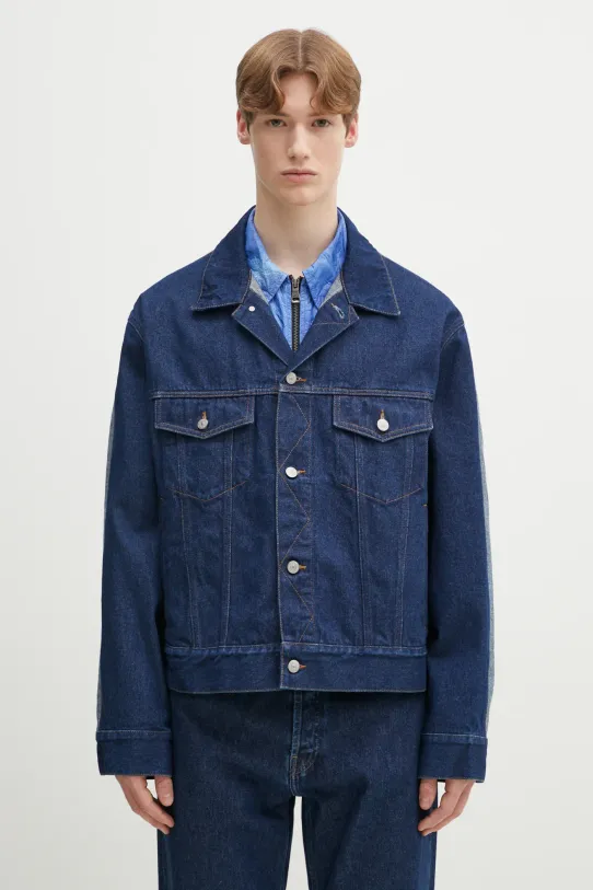 MM6 Maison Margiela kurtka jeansowa nieocieplane granatowy SH0AM0038