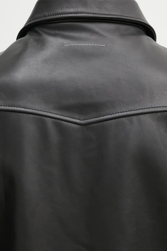 MM6 Maison Margiela kurtka skórzana SH0AM0045