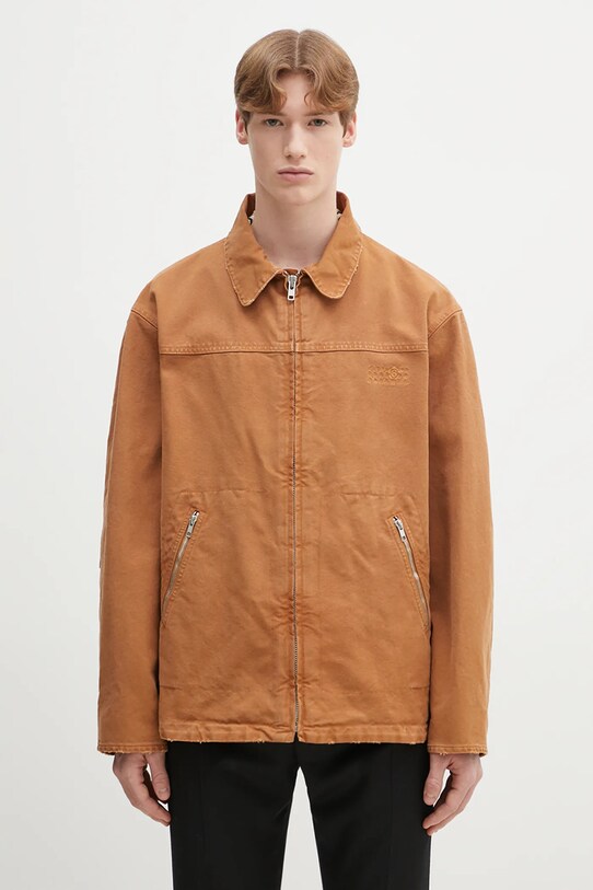 MM6 Maison Margiela camasa din bumbac cu captuseala maro SH0AM0048