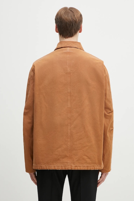 Odzież MM6 Maison Margiela koszula bawełniana SH0AM0048 brązowy