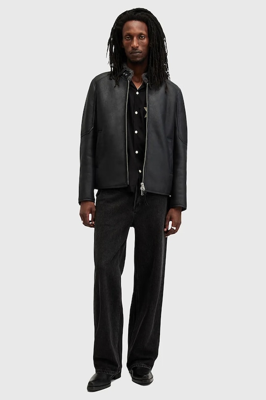 AllSaints bőrdzseki HAYWARD M057LB