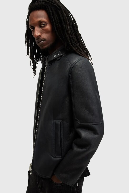 Kožená bunda AllSaints HAYWARD M057LB