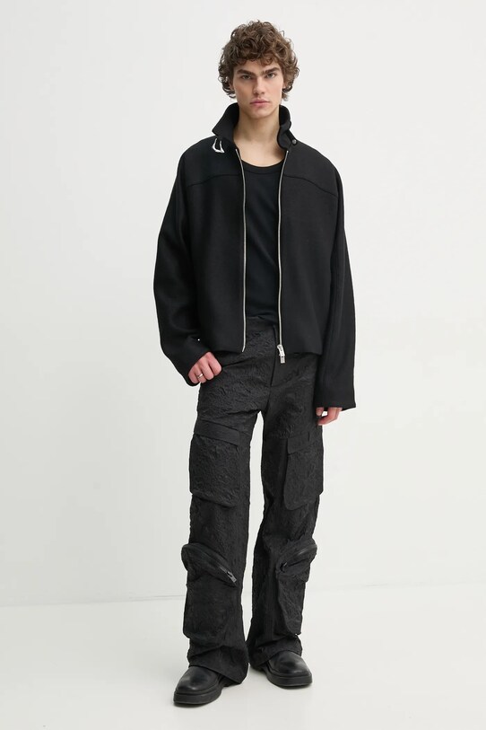 Vunena jakna Heliot Emil SS25.M.02.146.BLK01 crna SS25