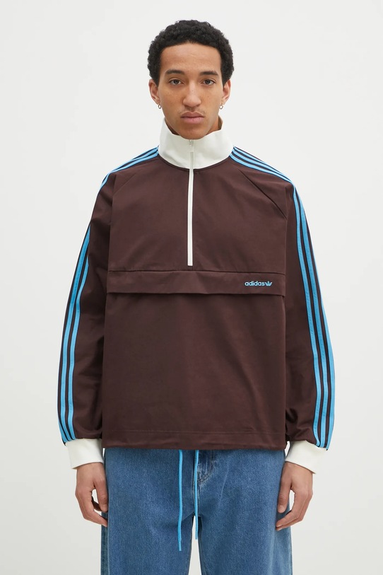 Jakna adidas Originals Pullover za prijelazno razdoblje smeđa JC8376