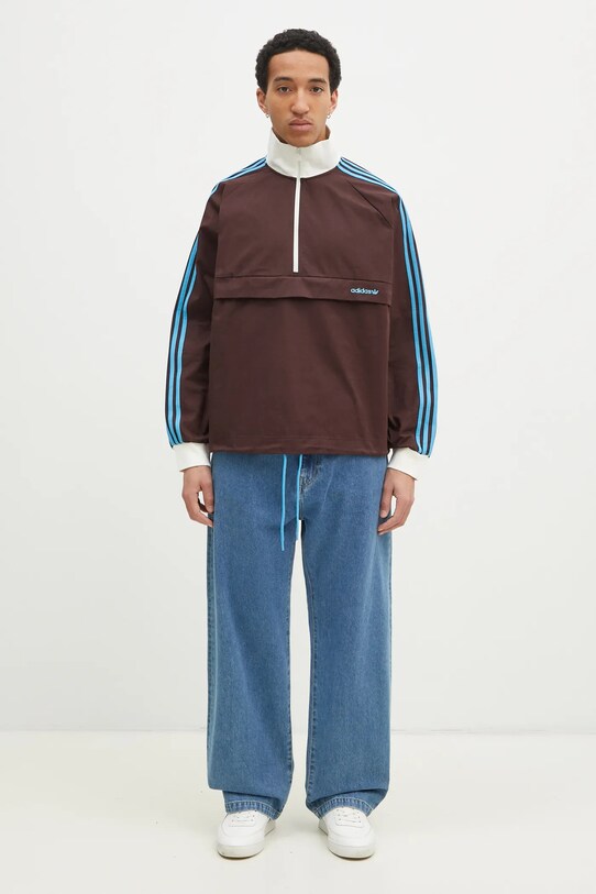 Jakna adidas Originals Pullover JC8376 smeđa