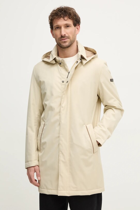 Куртка Hackett London з підкладкою бежевий HM403266