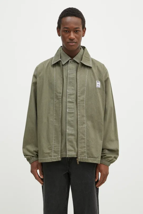 Košulja adidas Originals Wabash Nylon Coach lagana podstava zelena JP4484