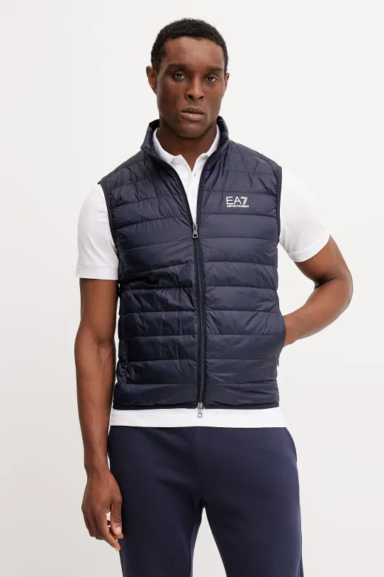 EA7 Emporio Armani gilet in piuma senza fodera blu navy PNGPZ.8NPQ06