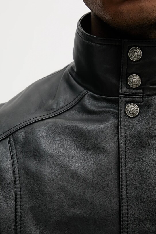 Versace Jeans Couture bezrękawnik skórzany 78GAVP00.CPPS3 czarny